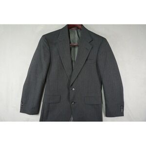 Vintage‎ Botany 500 Blazer Mens 38S Gray Pinstripe Two Button Tailored USA